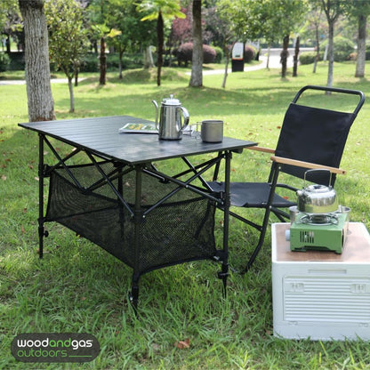 Adjustable Height 54 and 84 cm, Folding Table 2 Levels – Heavy Duty and Portable for Picnic, Camping, Beach, Outdoor Events – Foldable Table for BBQ party with Carry Bag – Size 95 x 55, H: 54-84 cm