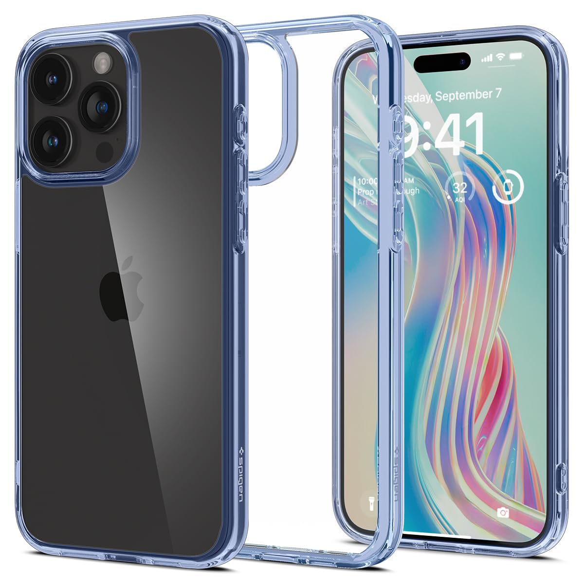 Spigen Ultra Hybrid designed for iPhone 15 Pro Max case cover (2023) - Frost Black - CaveHubs