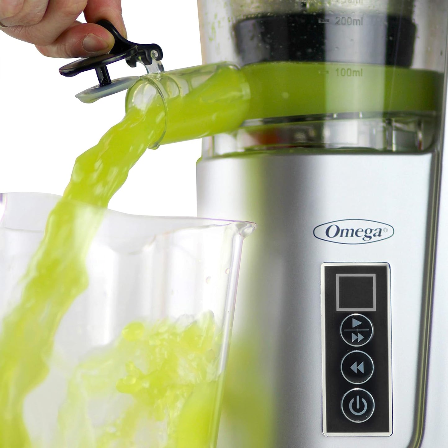 OMEGA Juicer Cold Press 365 Vertical Slow Masticating Extractor for Fruits and Vegetables, BPA Free, 65 RPM, 150 Watts, Silver