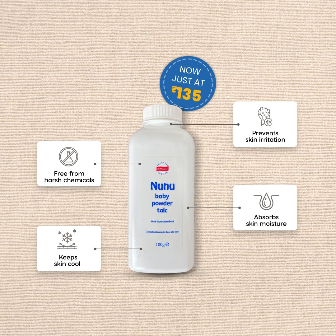 NUNU Baby Powder, 205g