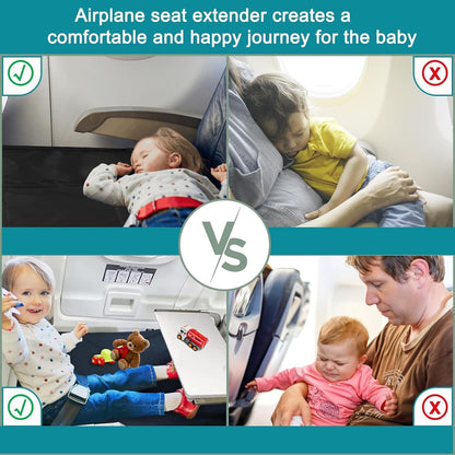 Dovakiss Toddler Airplane Bed, Children Airplane Seat Extender, Children Airplane Footrest, Baby Travel Essentials, Kids Bed Airplane(79 * 44cm)