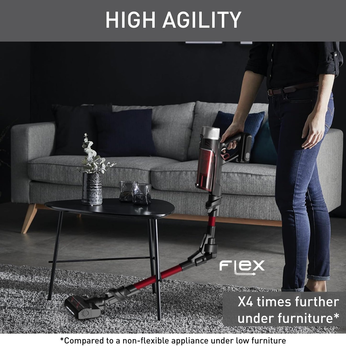 TEFAL Vacuum Cordless Vacuum Cleaner | X-Force Flex 15.60 Vacuum Cleaner Cordless | With Docking Station | 230 Air Watts | Flex Technology | Animal Kit |Black/Copper | 2 Years Warranty | TY99F1HO