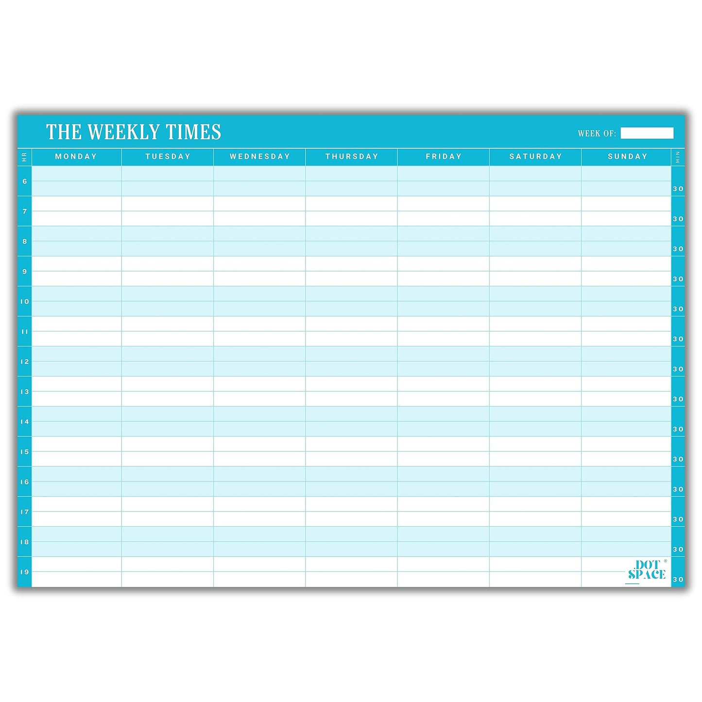 DOTSPACE Plan of Action Weekly Planner Notepad - Priorities Matrix for Brainstorming, Weekly To Do List and Notes - 40 Premium Tear Off Sheets/Weeks - Desk Planner/Organizer