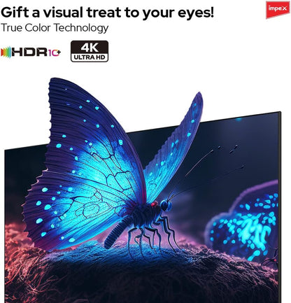 IMPEX 75-Inch UHD Google LED TV with Dolby Vision, Dolby Audio, DTS HD, Chromecast, Voice Remote, 2GB RAM, 8GB ROM, 4 HDMI, 2 USB, 2-Year Warranty, A+ Grade Panel - evoQ 75S4RBC2