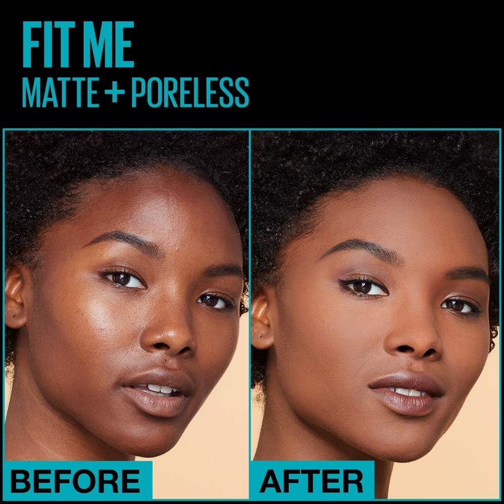 Maybelline Fit Me Matte + Poreless Liquid Oil-Free Foundation Makeup, Soft Tan, 1 Count (Packaging May Vary)