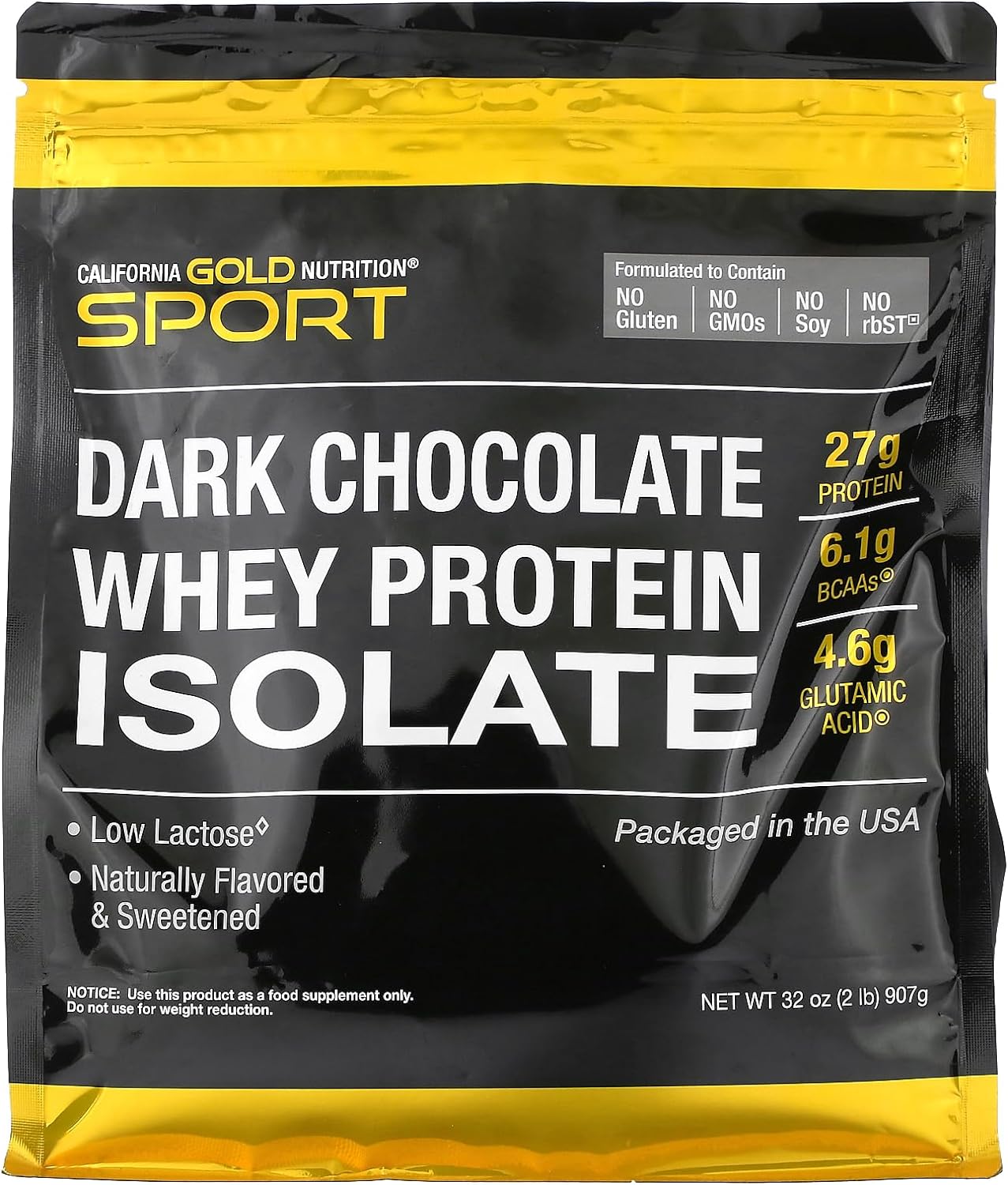 California Gold Nutrition, SPORT - Dark Chocolate Whey Protein Isolate, 2 lbs (907 g)