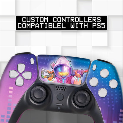 BCB Controller Customised for PS5 Controller Wireless. Original Playstation 5 Controller Compatible with Custom PS5 Remote Control Console. Customized with Permanent Hydro-dip Printing (Not a Skin)