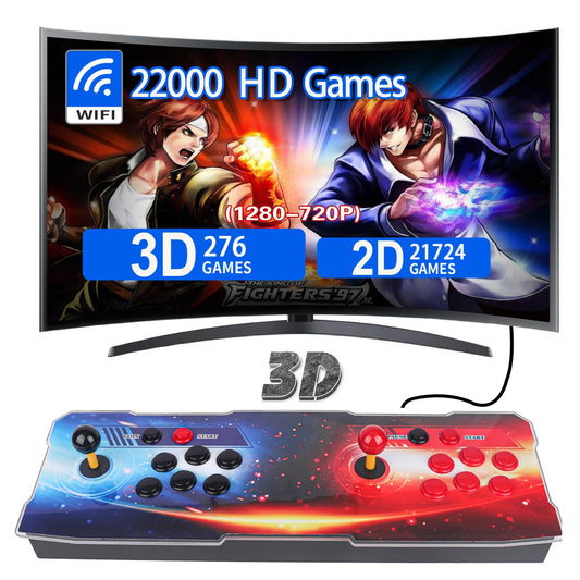 22000 Games in 1 Arcade Game Console,Search Games, Support 3D Games,Favorite List, 4 Players Online Game,1280X720 Full HD Video Game