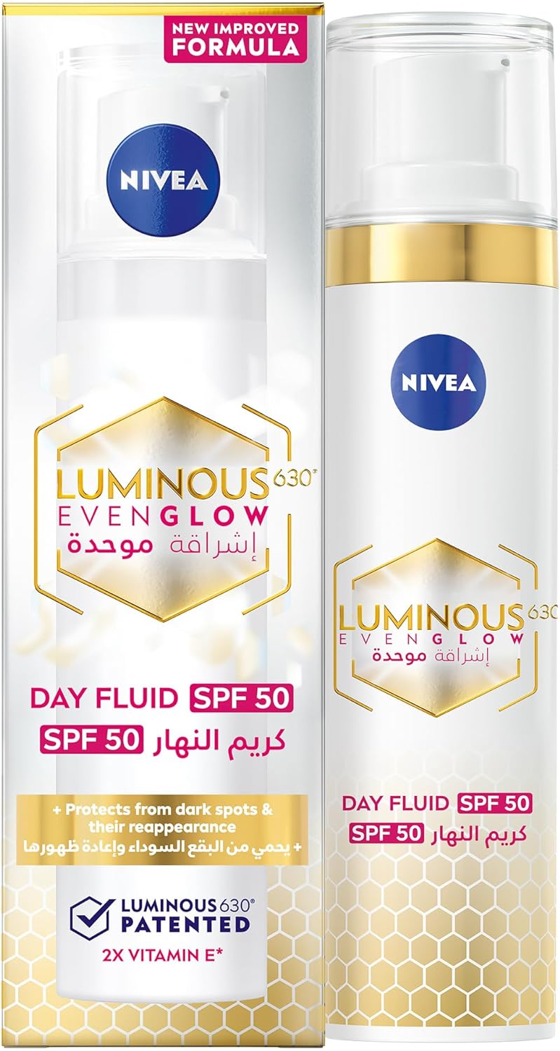 NIVEA LUMINOUS 630 EVEN GLOW Anti Dark Spot Concentrated Face Serum, Spotless Even Skin, Hydrating Hyaluronic Acid & Vitamin E, 30ml