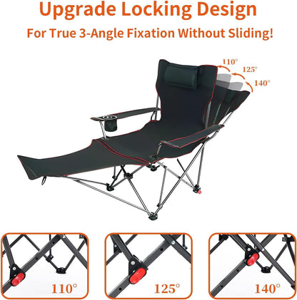 Jorunb Camping Chair Folding Outdoor Beach Chair Portable Ultralight Furniture Backpacking Chair with Wooden Handle Aluminum Bracket Stable Collapsible Chair for BBQ Hiking,Fishing,Picnic,Travel