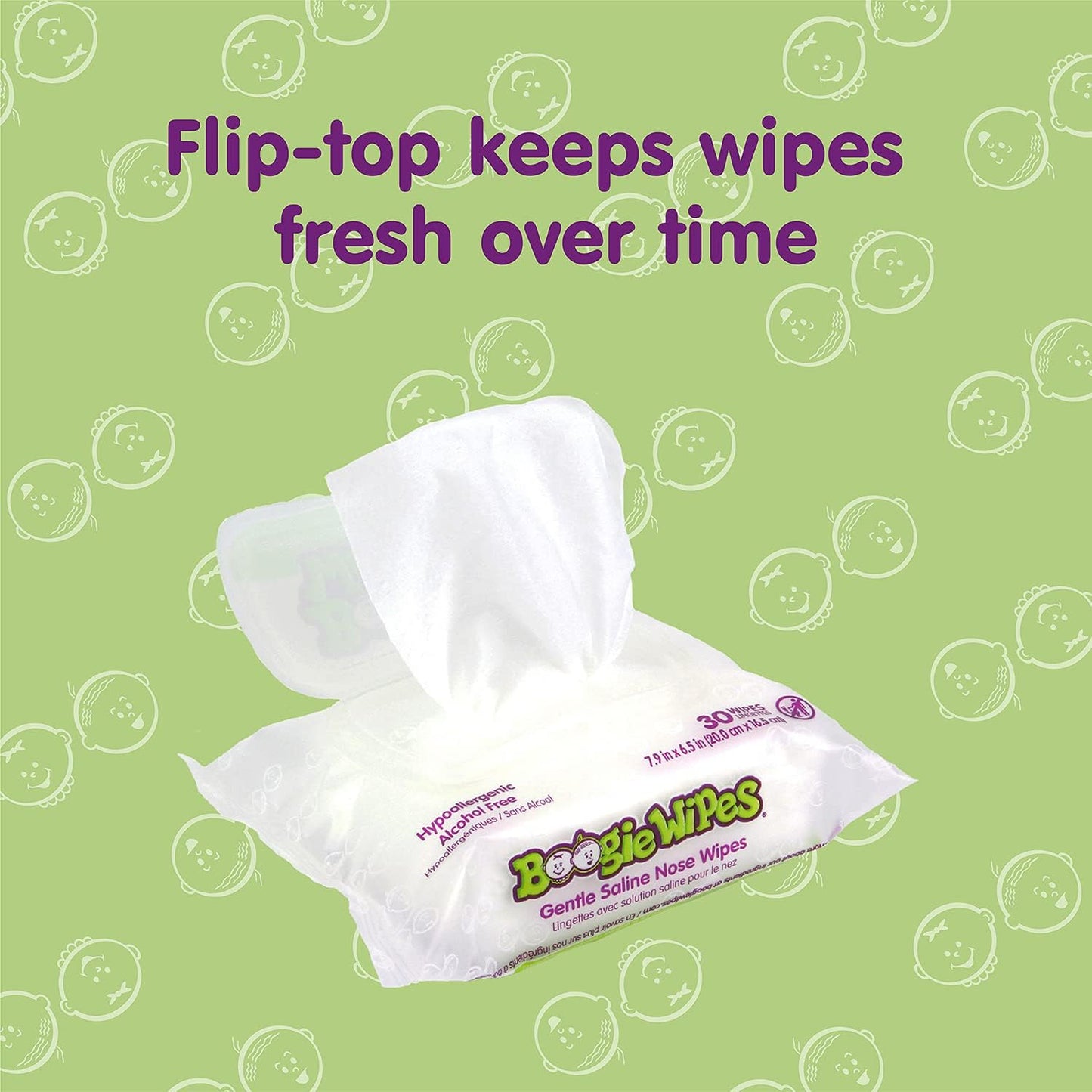 Boogie Wipes Wet Wipes for Baby and Kids, Unscented, 30 Wipes (Pack of 3)