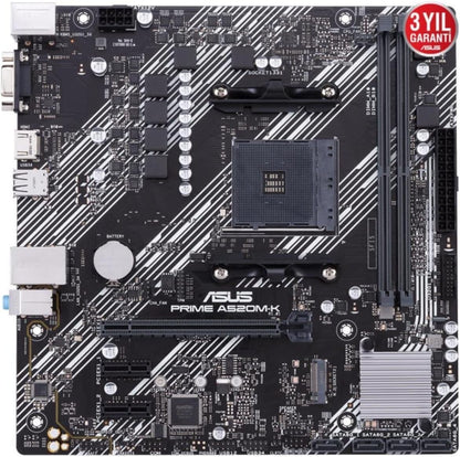 ASUS PRIME A320M-K (AMD A320) AM4 uATX motherboard with LED lighting, DDR4 3200MHz, 32Gb/s M.2, HDMI, SATA 6Gb/s, USB 3.0 - CaveHubs