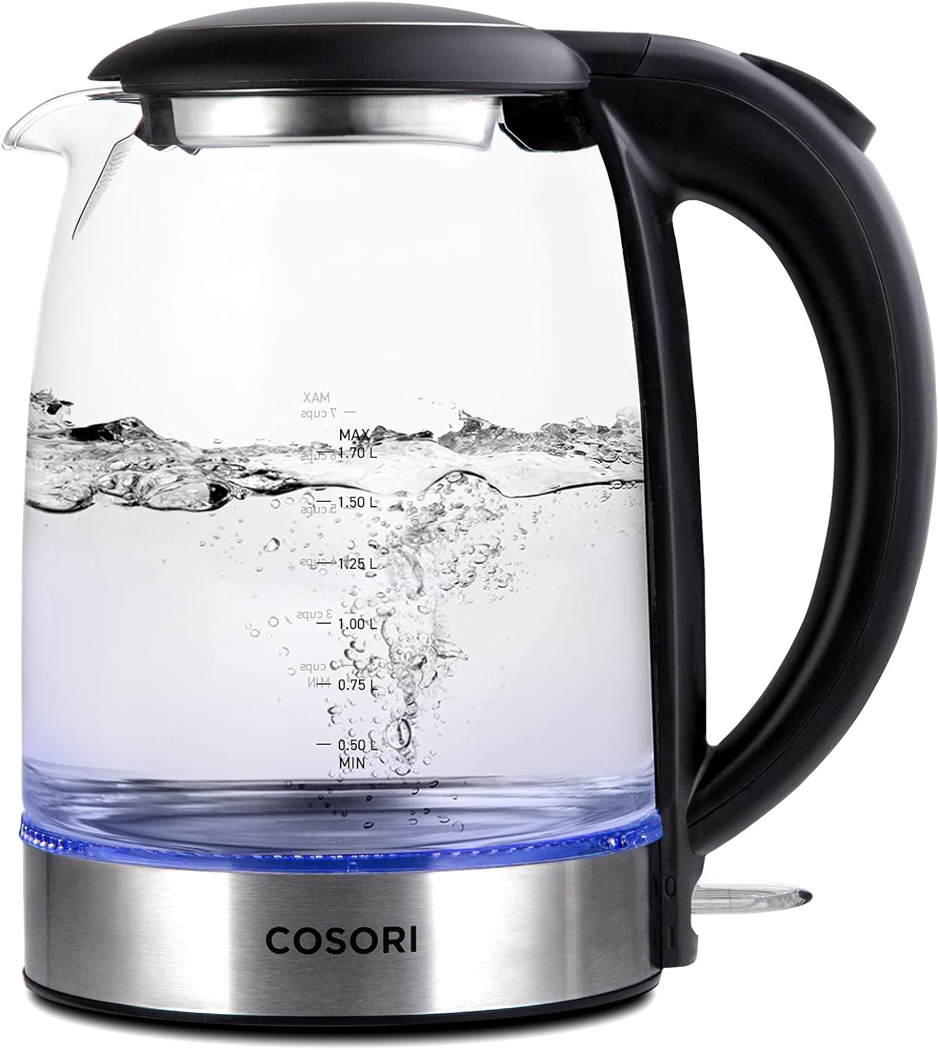 COSORI Electric Kettle, Tea Kettle Pot, 1.7L/1500W, Stainless Steel Inner Lid & Filter, Hot Water Kettle Teapot Boiler & Heater, Automatic Shut Off, BPA-Free, Black