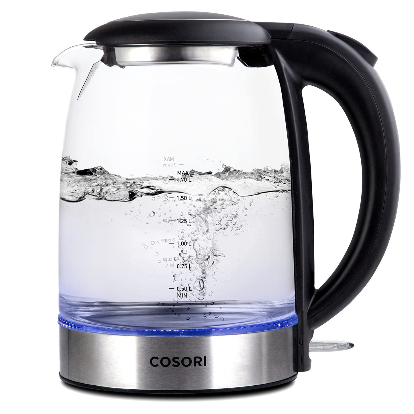 COSORI Electric Kettle, Tea Kettle Pot, 1.7L/1500W, Stainless Steel Inner Lid & Filter, Hot Water Kettle Teapot Boiler & Heater, Automatic Shut Off, BPA-Free, Black