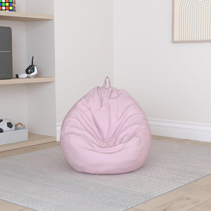 KOWAKA NO Filler Bean Bag Cover, Bean Bag Chair Sofa Cover for Home, Not Filler Bean Bag Covers Bean Bags for Adults & Kids,for Indoor Home Living Room (Pink(corduroy), M(80x90cm))