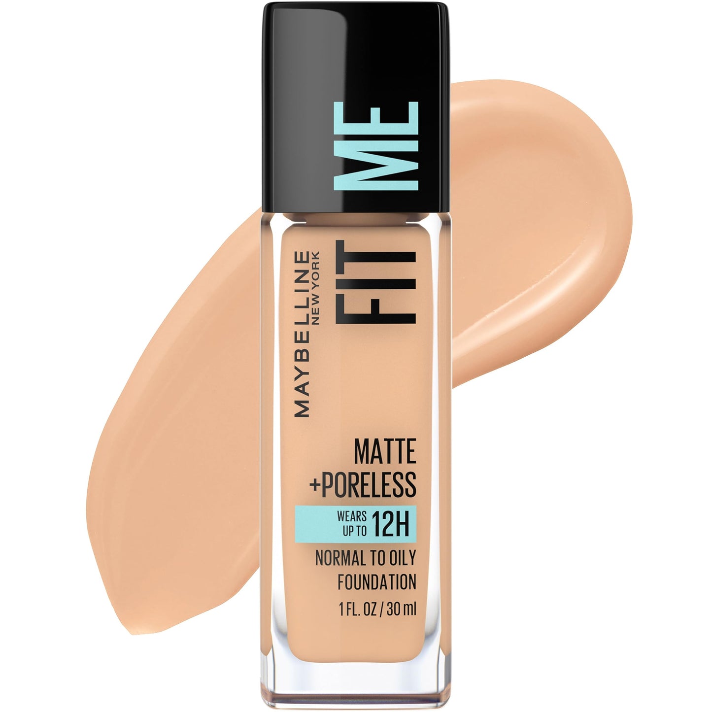 Maybelline Fit Me Matte + Poreless Liquid Oil-Free Foundation Makeup, Soft Tan, 1 Count (Packaging May Vary)