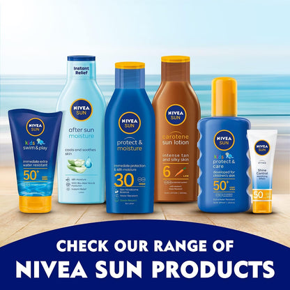 NIVEA SUN Lotion, UVA & UVB Protection, Protect & Moisture, SPF 50+, 200ml