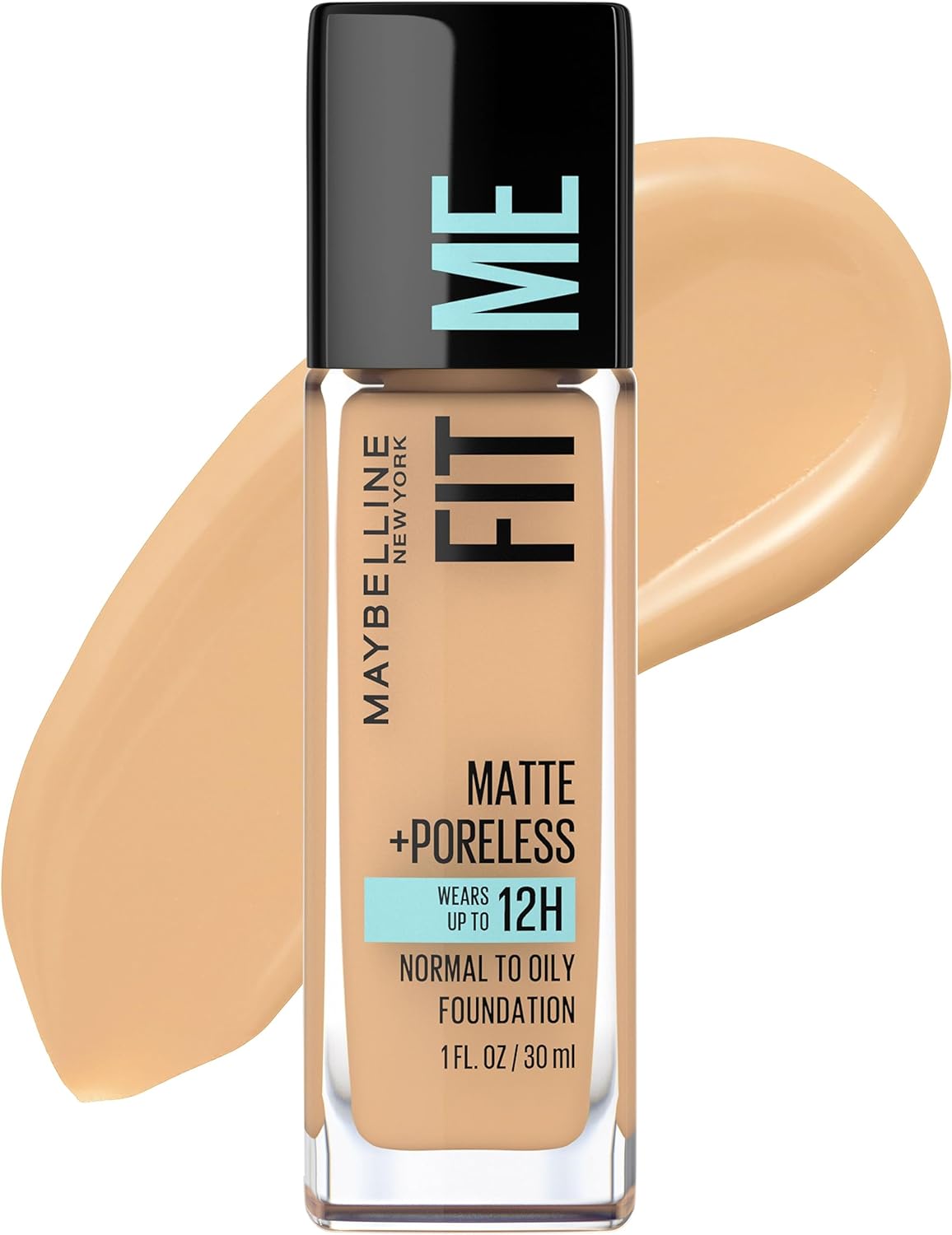 Maybelline Fit Me Matte + Poreless Liquid Oil-Free Foundation Makeup, Soft Tan, 1 Count (Packaging May Vary)