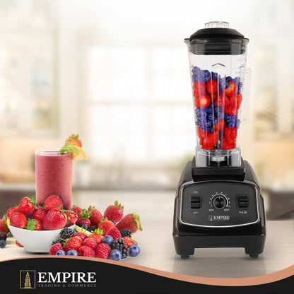 Empire Blender Smoothie Maker 2200W, 10 Adjustable Speeds Smoothie Blender with 2L BPA-Free Container, 30,000RPM High-Speed Blenders with Multiple Blades, Professional Blenders for Kitchen (E-Book)