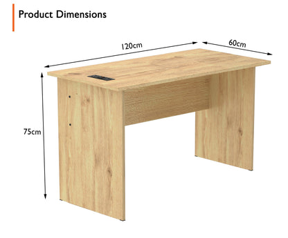 Mahmayi Writing Desk, MP1 160x80 Modern Wood Writing Table with Mobile Drawers - Versatile Corner Desk, Stylish and Functional Home Office Furniture - Oak (160cm With Drawer)