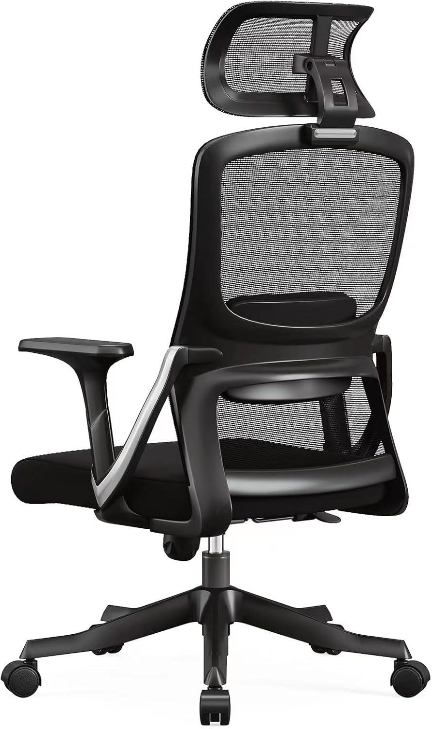 LANNY Home Executive Office Chair Ergonomic Computer Chair Wide Seat With Large Headrest, Modern Desk Chair Lumbar Support, Adjustable Armrests Mesh Chair