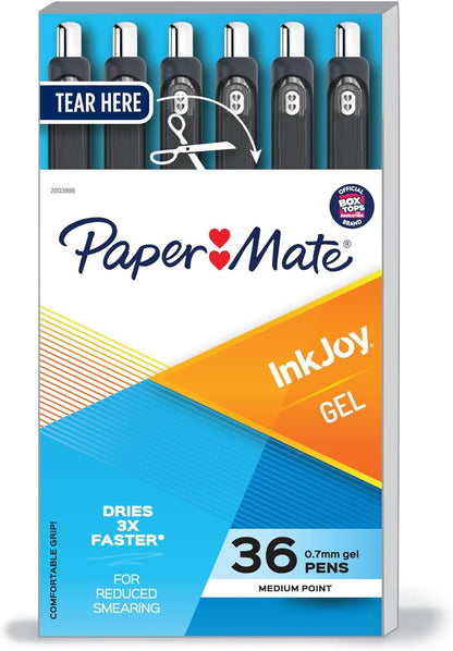 Paper Mate Inkjoy Gel Retractable Pen, 0.7Mm, Ink, Pack Of 14, Assorted (1951636)