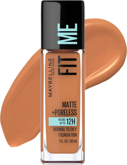 Maybelline Fit Me Matte + Poreless Liquid Oil-Free Foundation Makeup, Soft Tan, 1 Count (Packaging May Vary)