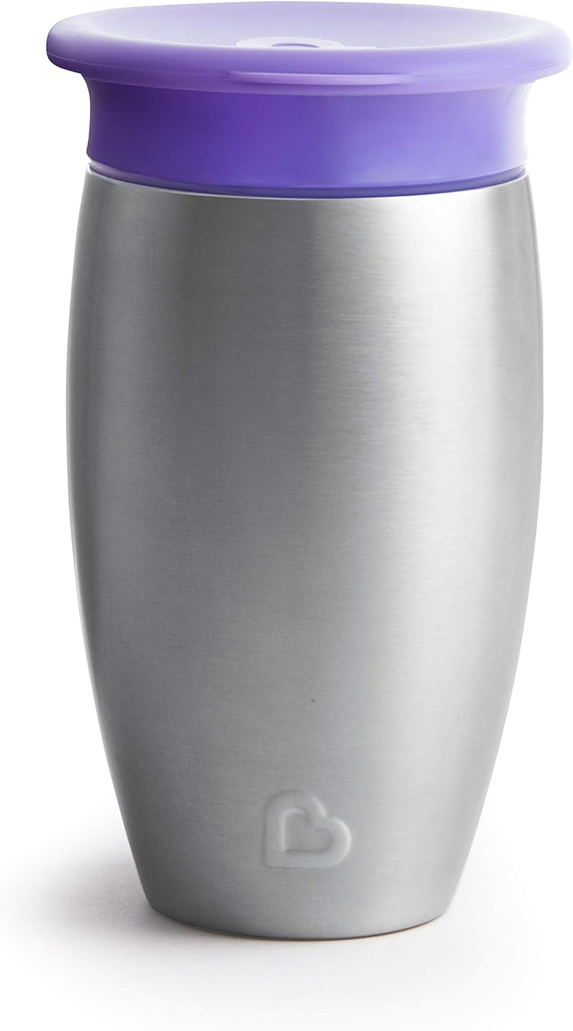 Munchkin Miracle Stainless Steel 360 Sippy Cup, Blue, 10 Ounce