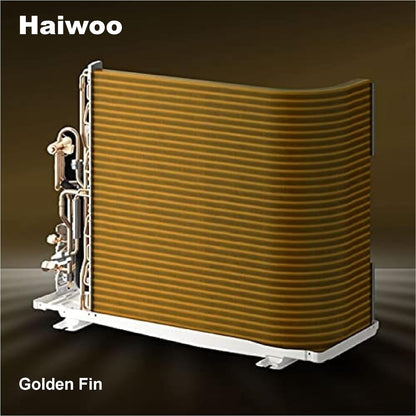 Haiwoo Air Conditioner 1 Ton Capacity 12000 BTU, T1 Highly Efficient Tropical Compressor, Golden Fin to Prevent Corrosion, Refrigerant:R410A, White