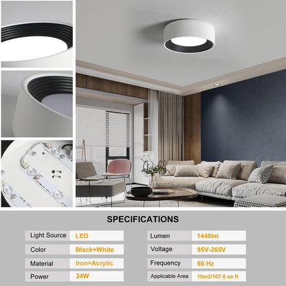 Garwarm LED Ceiling Light, High Brightness Long Ceiling Lamps,6000K Cool White Modern Ultra Thin Low Profile Light Fixture for Office Living Room Bedroom Kitchen Study Room Hallway, White/20W/ 40cm