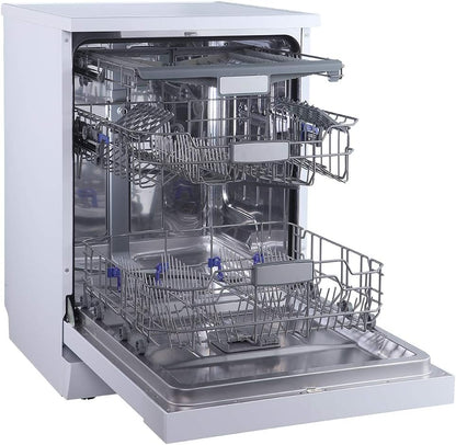 evvoli Dishwasher 12 place setting, 6 programs, 2 Rack Levels, 11 L,High Energy Efficiency, Quiet, Silver EVDW-122S