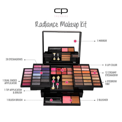 CP TRENDIES Makeup Kit 92 – STUNNING BEAUTY - Ultimate Color - Gift Set for Women/Girls | All-in-one Makeup Kit