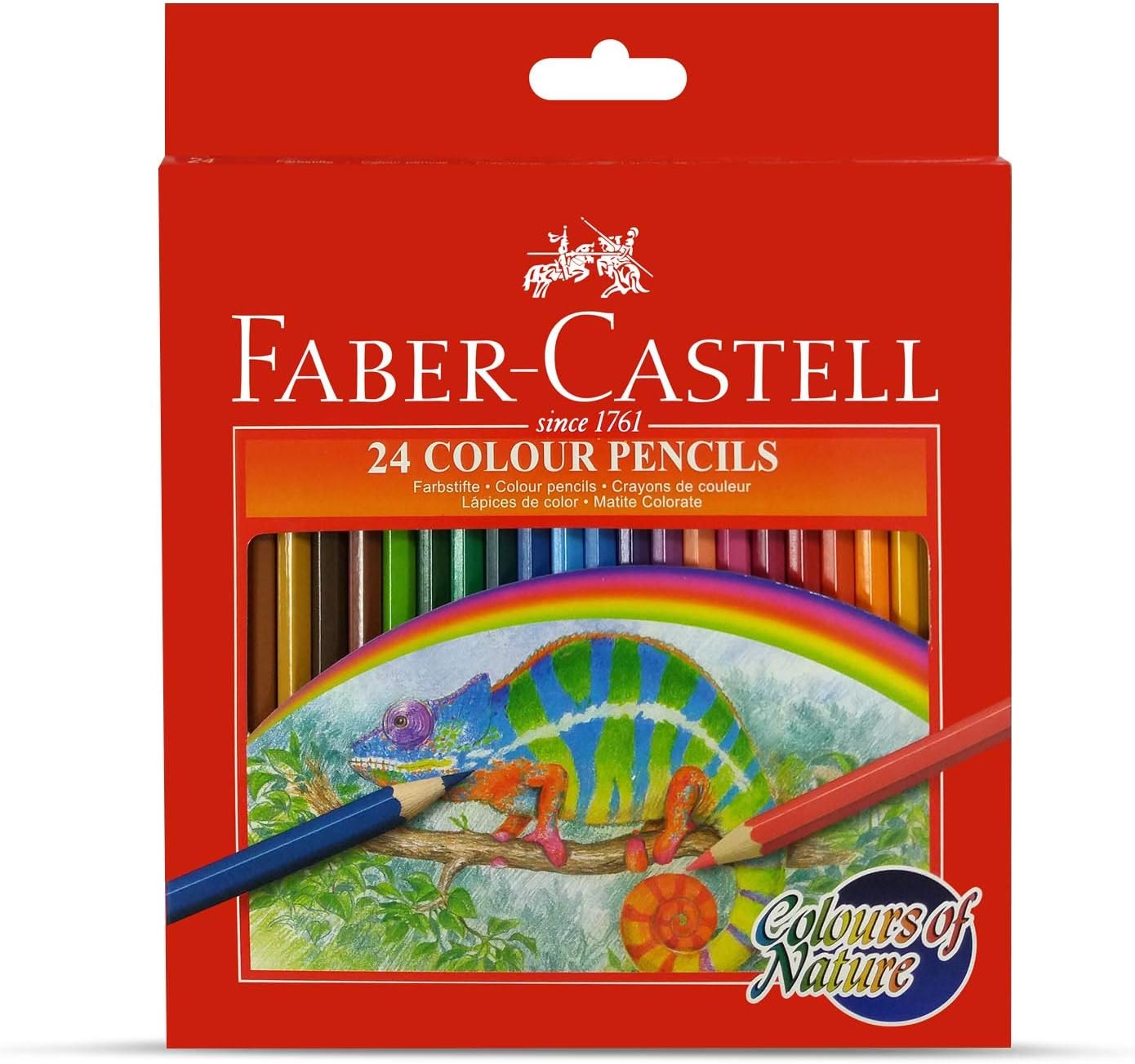 Faber-Castell COLOURS OF NATURE COLOUR PENCILS 24 COLOUR IN A CARDBOARD BOX,Assorted designs, 114426