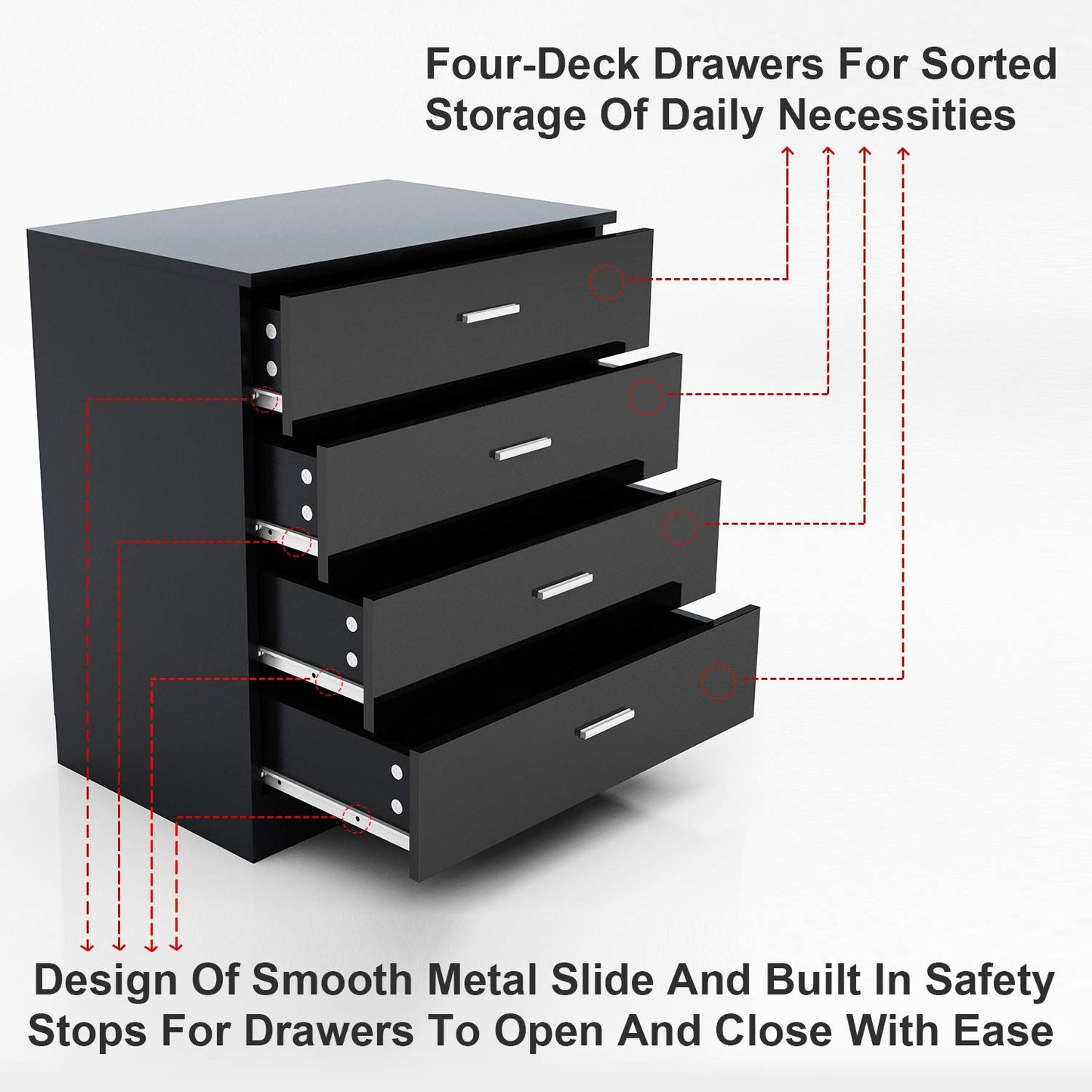 ZANOFIRA 600mm Bedroom Chest of Drawers with 4 White/Oak Storage Draws for Tower and Clothes Cabinet Organiser Ideas Units High Gloss Bedroom Furniture Set