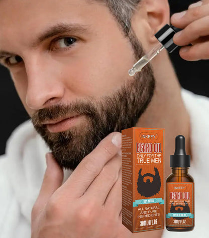 Beard Oil, Pure Natural Beard Growth Oil, Beard Moisturizing Softener, Beard Growth Products for Patchy Beard, Fathers Day, Perfect Gifts for Men Husband Boyfriend Dad, with Azurer Scent(30 ml)