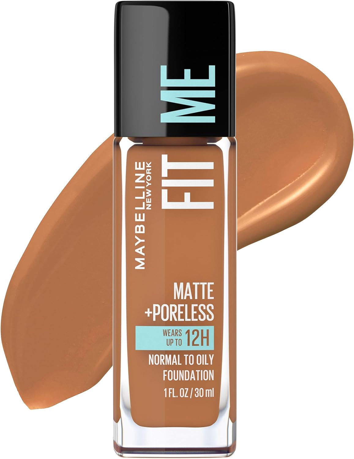 Maybelline Fit Me Matte + Poreless Liquid Oil-Free Foundation Makeup, Soft Tan, 1 Count (Packaging May Vary)