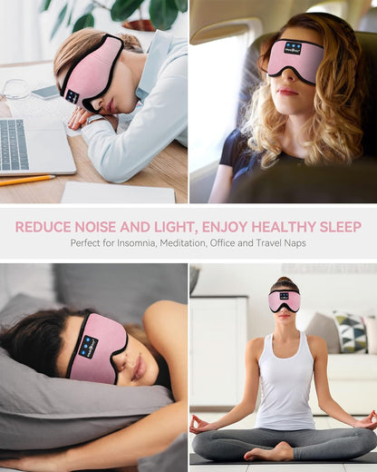 MUSICOZY Sleep Headphones Bluetooth Sleep Mask 3D Wireless Music Sleeping Headphones Headband Eye Mask Sleep Earbuds for Side Sleepers Mom Men Women with Speakers Cool Tech Gadgets Gifts