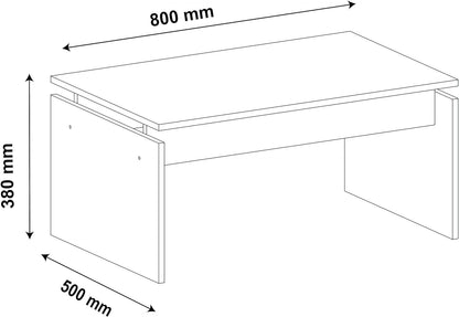 Artely Cris Coffee Table, Walnut Brown - W 80 X D 50 x H 38 cm