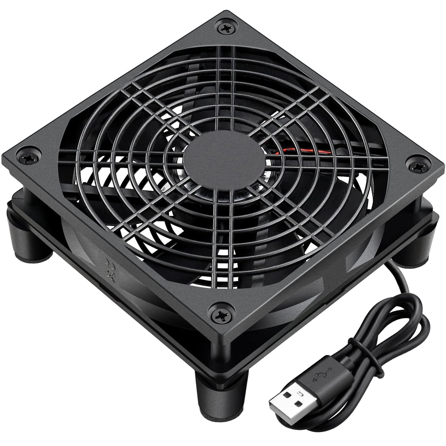 GDSTIME Dual 120mm 5V USB Fans, 102CFM Big Airflow Fan Cooling for Router TV Box Micro Computer and Other Electronics