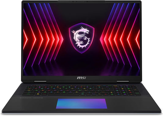 MSI Titan 18 HX A14VIG, Gaming Laptop, 18"UHD+ Display, 14th Gen Intel Core™ i9-14900HX, 128GB RAM, 4TB SSD, Nvidia RTX 4090, GDDR6 16GB GPU, Win11, Eng-Arb KB, 2 Years Warranty - [9S7-182221-073]