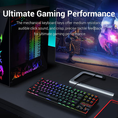 Redragon K552-Rgb Kumara Rgb Led Backlit Mechanical Gaming Keyboard (Black)