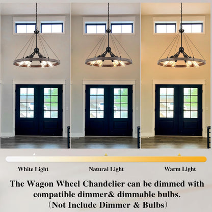 MRHYSWD Black Chandeliers Ceiling Lights Living Room, 6 Lights Pendant Light Fitting Industrial Ceiling Lighting for Kitchen Dining Room Bedroom Hall, Height Adjustable, E14 Bulbs (Exclude)