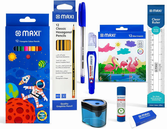 Maxi School Stationery Basic Kit Mxzpb-4