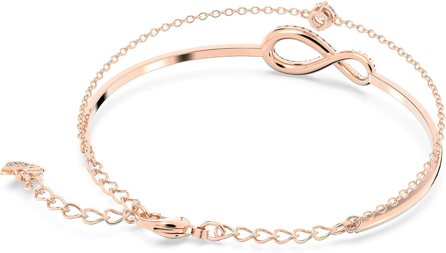 Swarovski Infinity Collection SWAROVSKI Women's Infinity Jewelry Collections, Rhodium Finish, Rose Gold Tone Finish, Clear Crystals