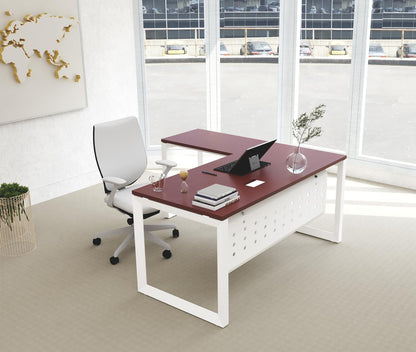 Mahmayi Vorm 136-18 White Modern Workstation Material-Melamine on MDF