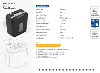 MAXI CROSS CUT SHREDDER 060C 6 SHEETS