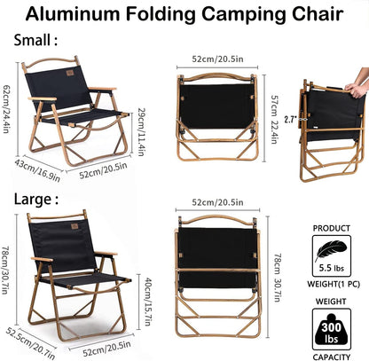 GGEROU Folding Camping Chair,Portable Camping Chair,Lightweight Camping Backpacking Chair Foldable,Foldable Beach Chair,for Camping Hiking Garden Travel Beach Picnic BBQ Outdoor (Large, Black)