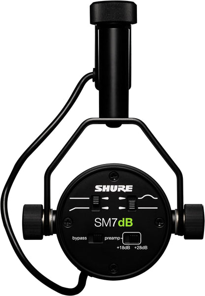 Shure SM7B, Cardioid Studio Microphone, Professional Vocal Recordings, Dynamic, For Live Streaming, PC Gaming & Podcast, Black