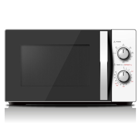 Toshiba Microwave Oven 20 Liter 700W Solo Microwave Oven With Function Defrost 5 Power Setting 0-35min Timer Stylish Design White Model MMMM20PWH