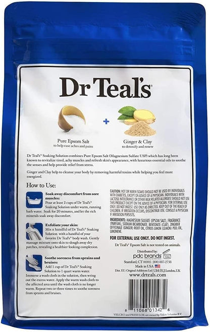 Dr Teal'S Epsom Relax Salt And Relief With Eucalyptus Spearmint, 1.36 KilogRAM